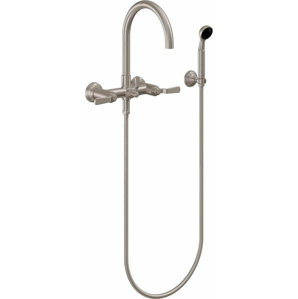 California Faucets Industrial Wall Mount Tub Filler - Arc Spout