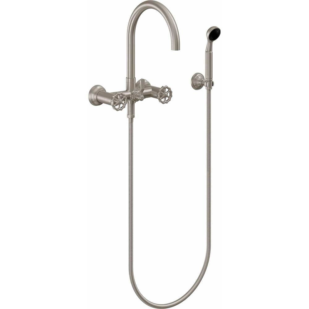 California Faucets Industrial Wall Mount Tub Filler - Arc Spout