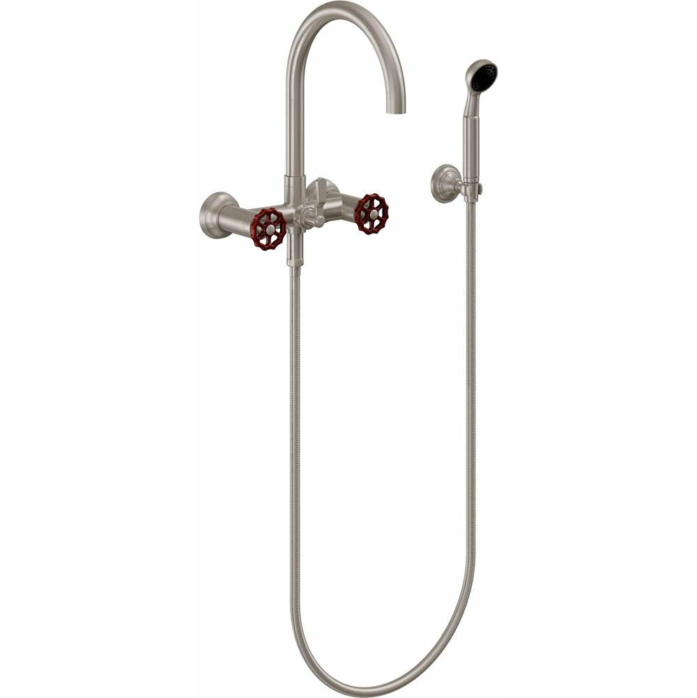 California Faucets Industrial Wall Mount Tub Filler - Arc Spout
