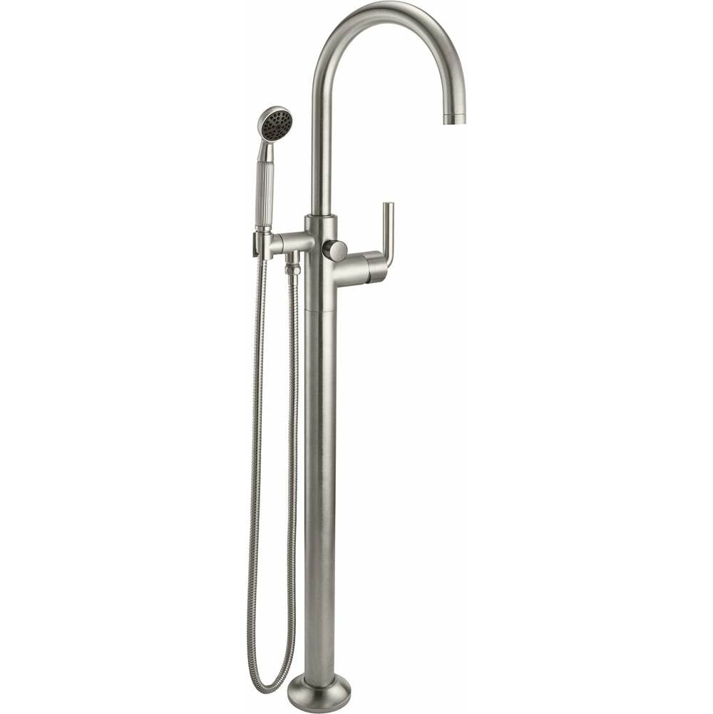 California Faucets Industrial Single Hole Floor Mount Tub Filler - Arc Spout