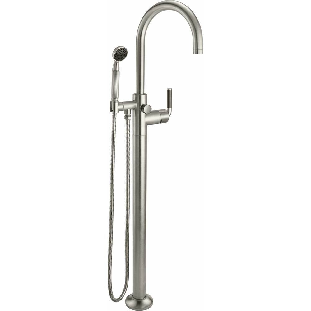 California Faucets Industrial Single Hole Floor Mount Tub Filler - Arc Spout