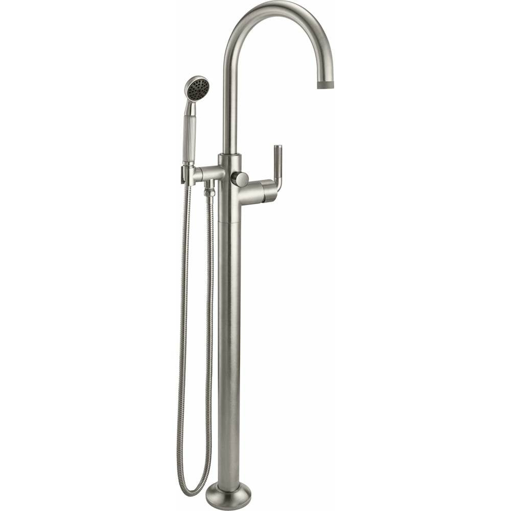 California Faucets Industrial Single Hole Floor Mount Tub Filler - Arc Spout
