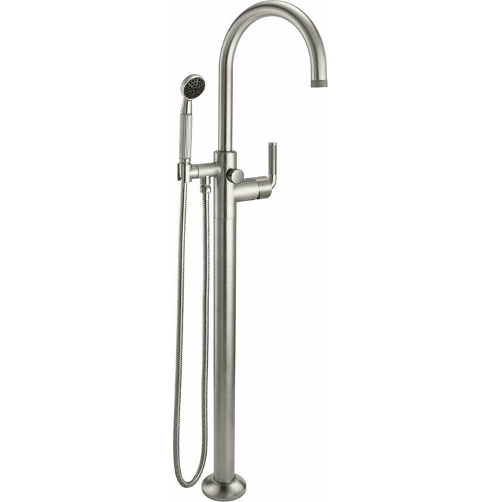 California Faucets Industrial Single Hole Floor Mount Tub Filler - Arc Spout