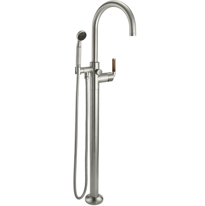 California Faucets Industrial Single Hole Floor Mount Tub Filler - Arc Spout