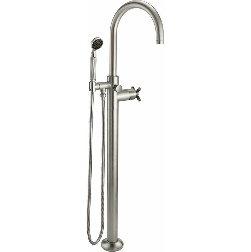 California Faucets Industrial Single Hole Floor Mount Tub Filler - Arc Spout
