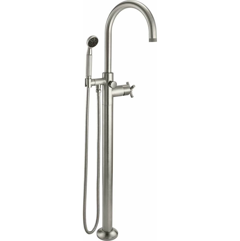 California Faucets Industrial Single Hole Floor Mount Tub Filler - Arc Spout