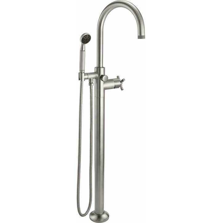 California Faucets Industrial Single Hole Floor Mount Tub Filler - Arc Spout