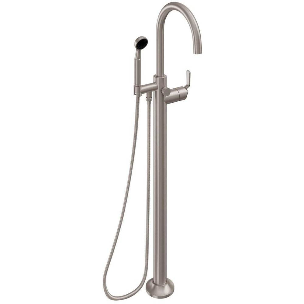 California Faucets Industrial Single Hole Floor Mount Tub Filler - Arc Spout