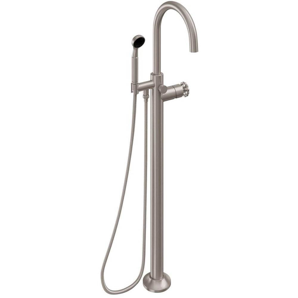 California Faucets Industrial Single Hole Floor Mount Tub Filler - Arc Spout