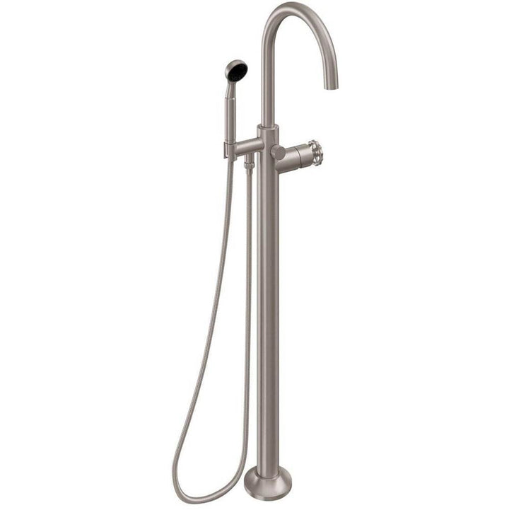 California Faucets Industrial Single Hole Floor Mount Tub Filler - Arc Spout