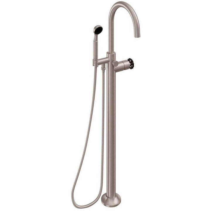 California Faucets Industrial Single Hole Floor Mount Tub Filler - Arc Spout