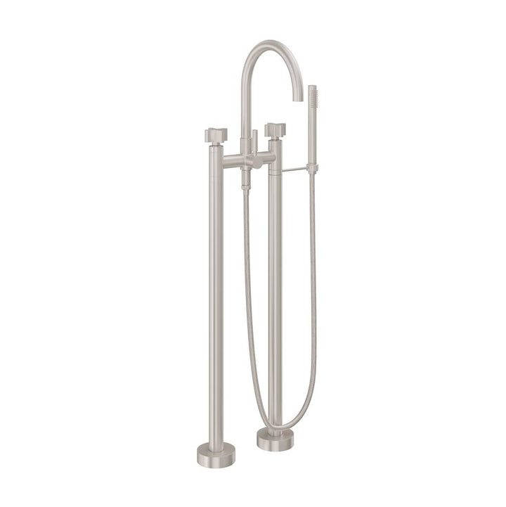 California Faucets Contemporary Floor Mount Tub Filler - Arc Spout