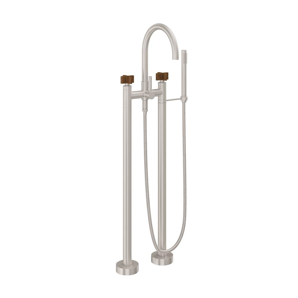California Faucets Contemporary Floor Mount Tub Filler - Arc Spout