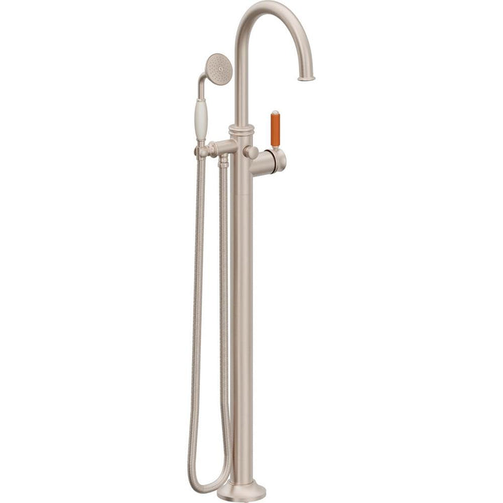 California Faucets Traditional Single Hole Floor Mount Tub Filler - Arc Spout