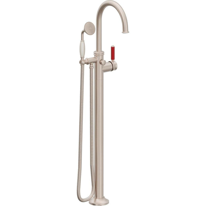 California Faucets Traditional Single Hole Floor Mount Tub Filler - Arc Spout