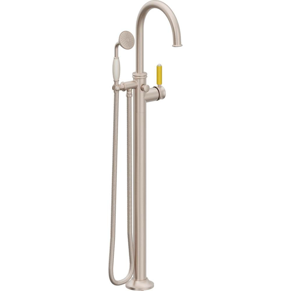 California Faucets Traditional Single Hole Floor Mount Tub Filler - Arc Spout