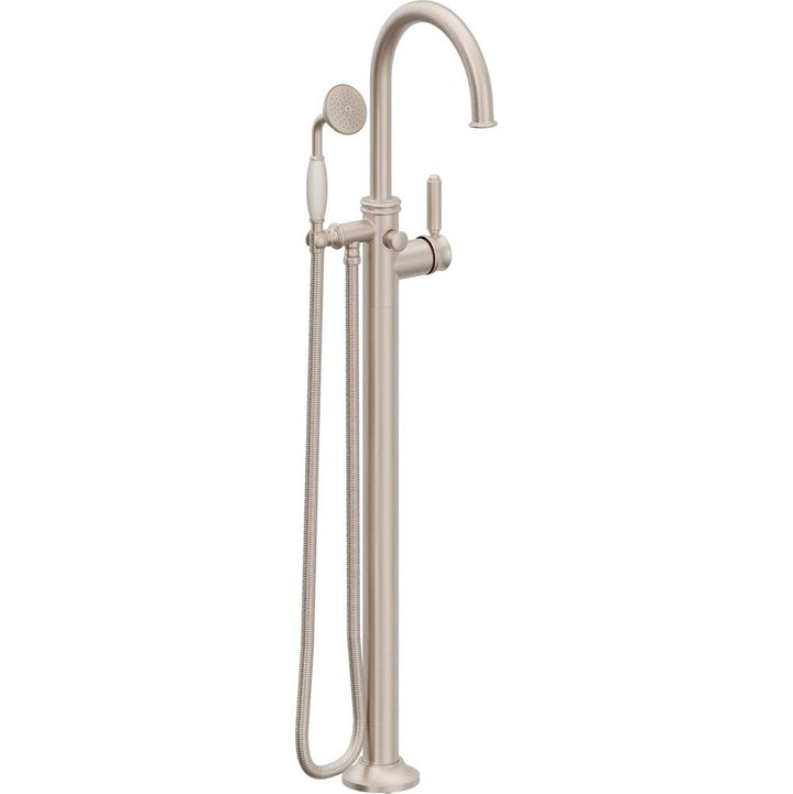 California Faucets Traditional Single Hole Floor Mount Tub Filler - Arc Spout