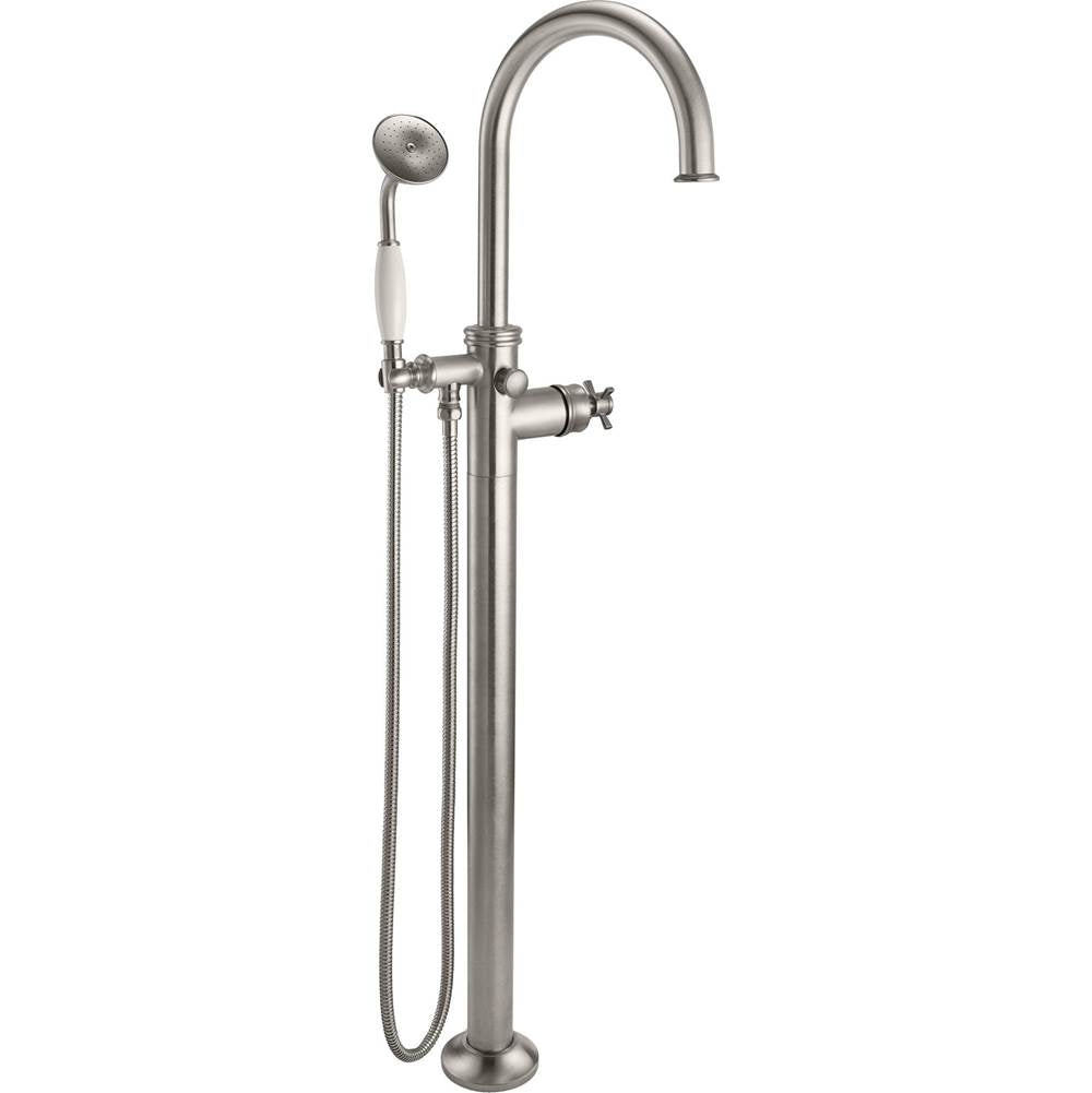 California Faucets Traditional Single Hole Floor Mount Tub Filler - Arc Spout