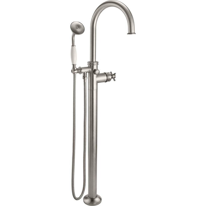 California Faucets Traditional Single Hole Floor Mount Tub Filler - Arc Spout