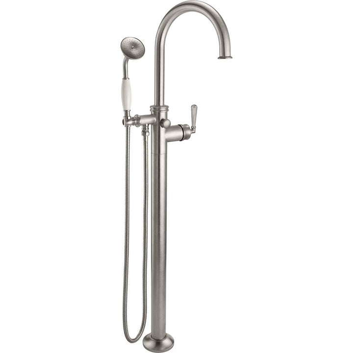 California Faucets Traditional Single Hole Floor Mount Tub Filler - Arc Spout
