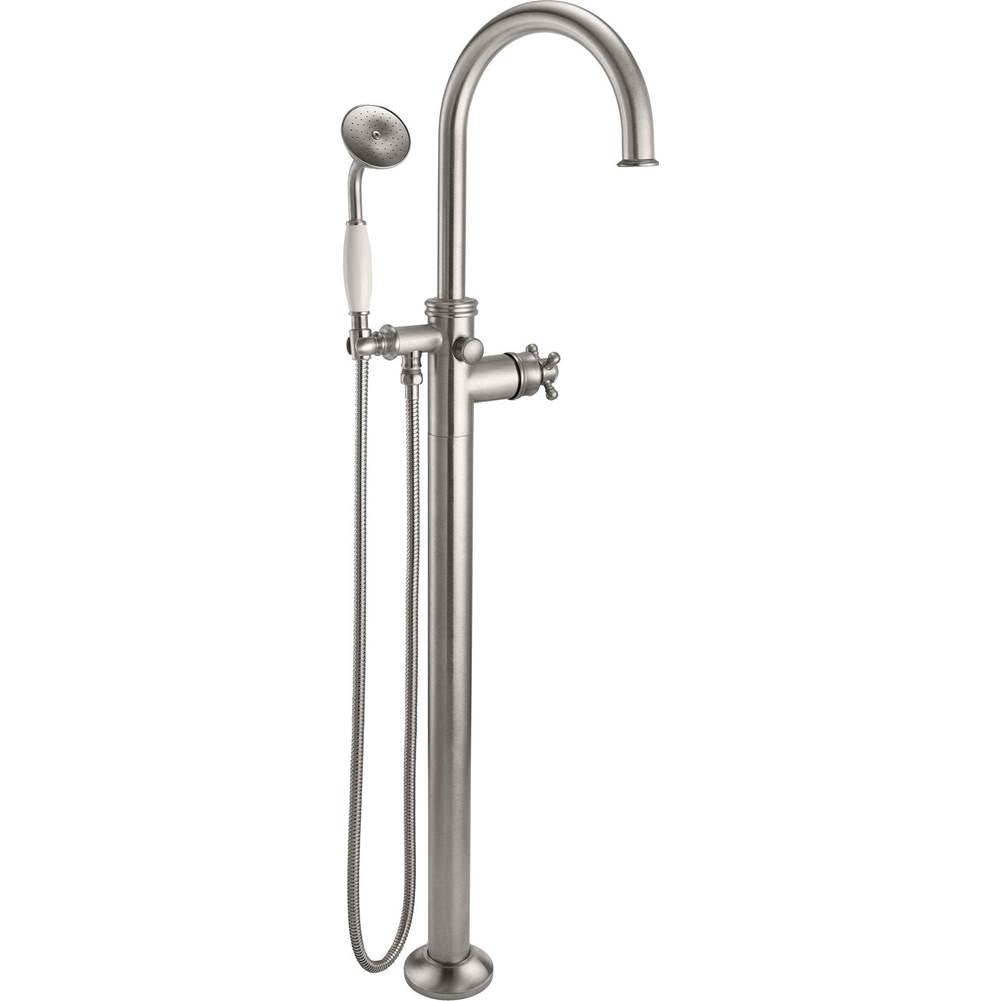 California Faucets Traditional Single Hole Floor Mount Tub Filler - Arc Spout