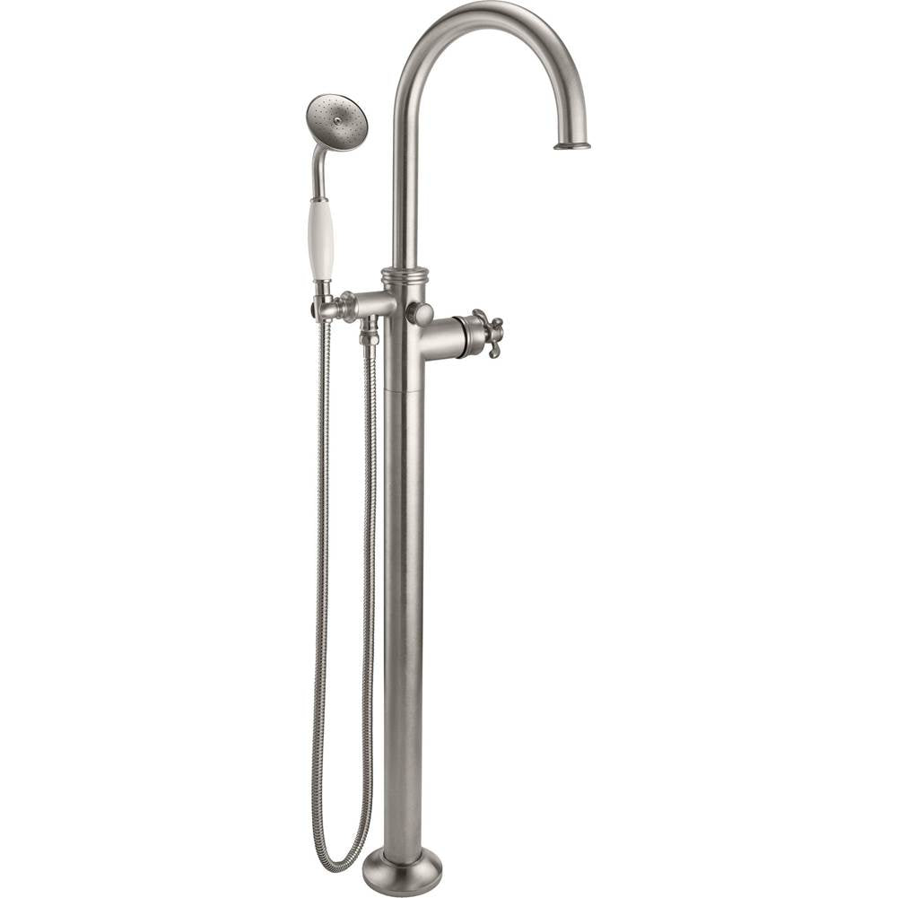 California Faucets Traditional Single Hole Floor Mount Tub Filler - Arc Spout