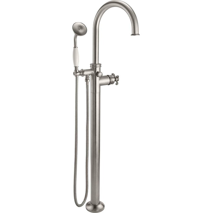 California Faucets Traditional Single Hole Floor Mount Tub Filler - Arc Spout