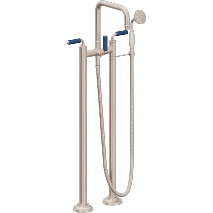 California Faucets Traditional Floor Mount Tub Filler Quad Spout