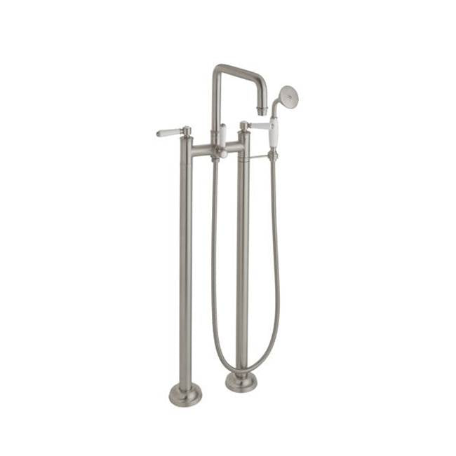 California Faucets Traditional Floor Mount Tub Filler Quad Spout