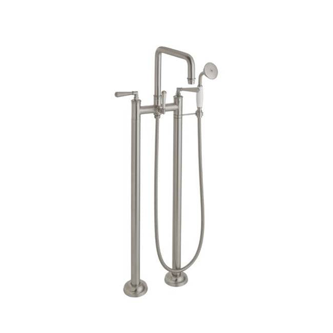 California Faucets Traditional Floor Mount Tub Filler Quad Spout