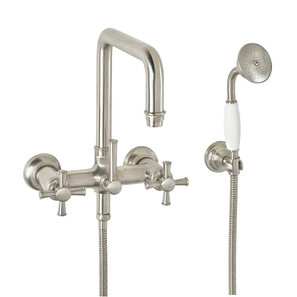 California Faucets Traditional Wall Mount Tub Filler Quad Spout