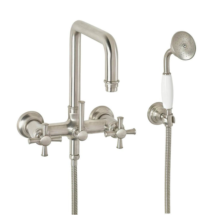 California Faucets Traditional Wall Mount Tub Filler Quad Spout