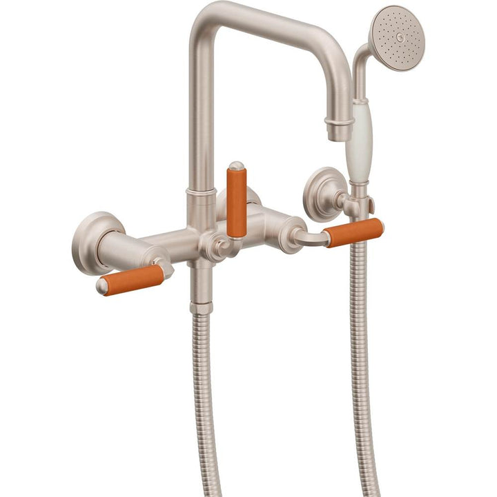 California Faucets Traditional Wall Mount Tub Filler Quad Spout