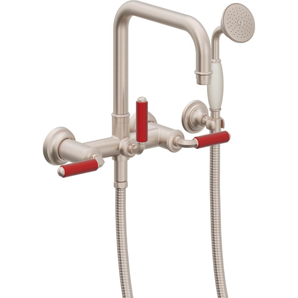 California Faucets Traditional Wall Mount Tub Filler Quad Spout
