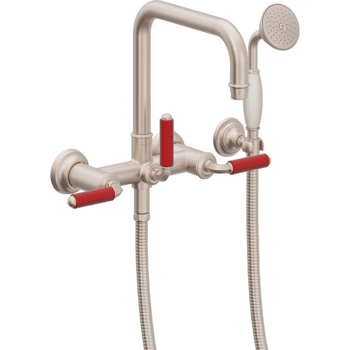 California Faucets Traditional Wall Mount Tub Filler Quad Spout