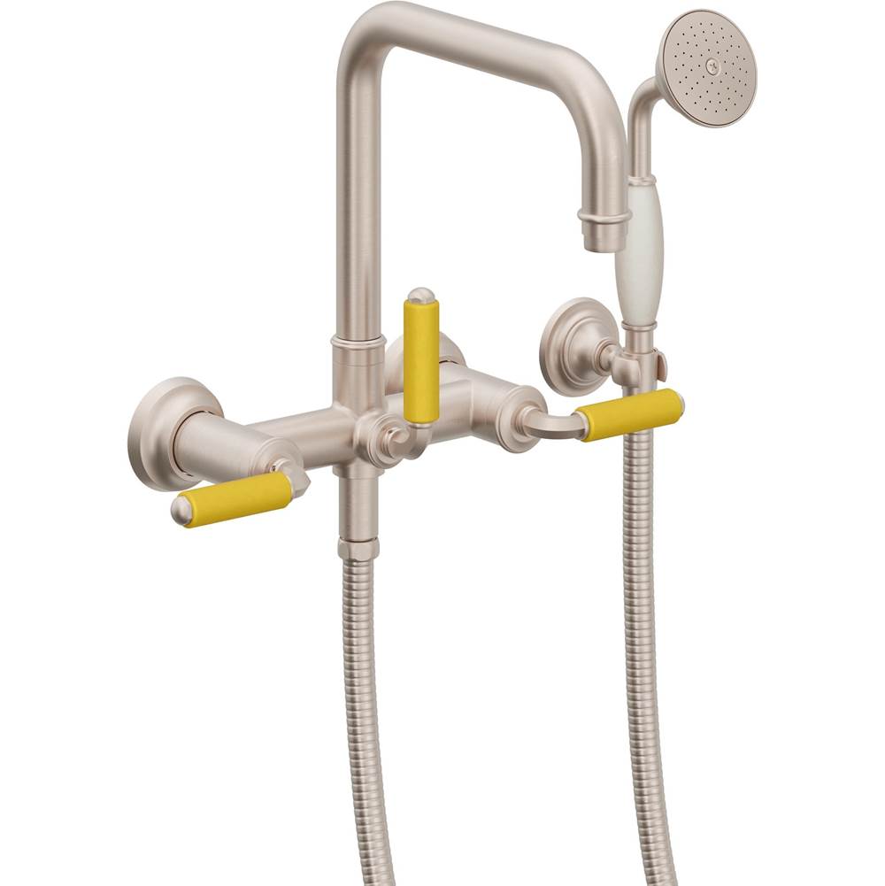 California Faucets Traditional Wall Mount Tub Filler Quad Spout