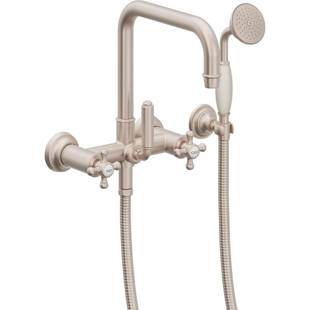 California Faucets Traditional Wall Mount Tub Filler Quad Spout