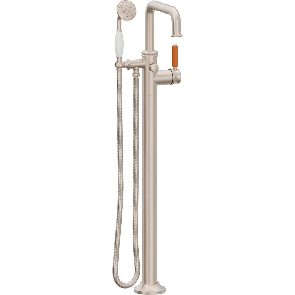 California Faucets Traditional Single Hole Floor Mount Tub Filler - Quad Spout