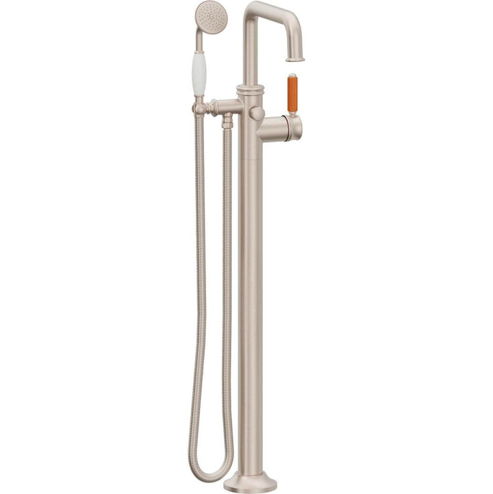 California Faucets Traditional Single Hole Floor Mount Tub Filler - Quad Spout