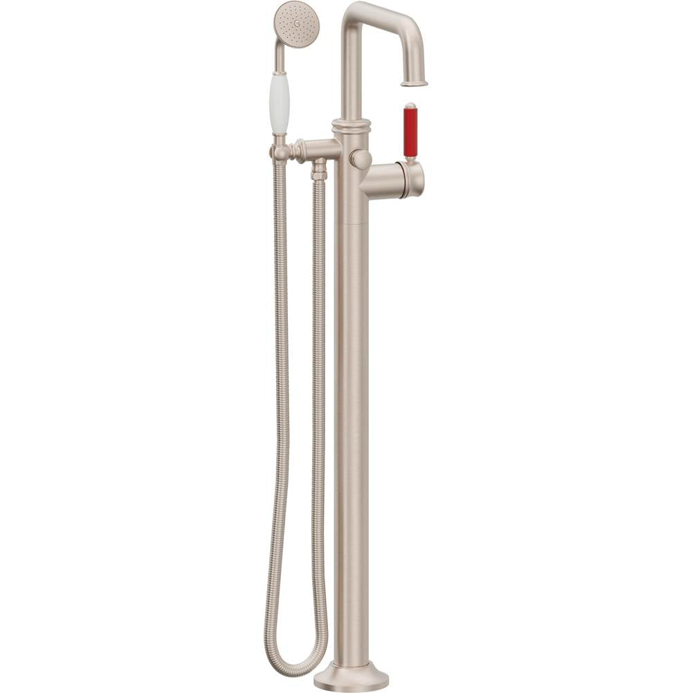 California Faucets Traditional Single Hole Floor Mount Tub Filler - Quad Spout