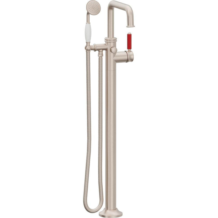 California Faucets Traditional Single Hole Floor Mount Tub Filler - Quad Spout