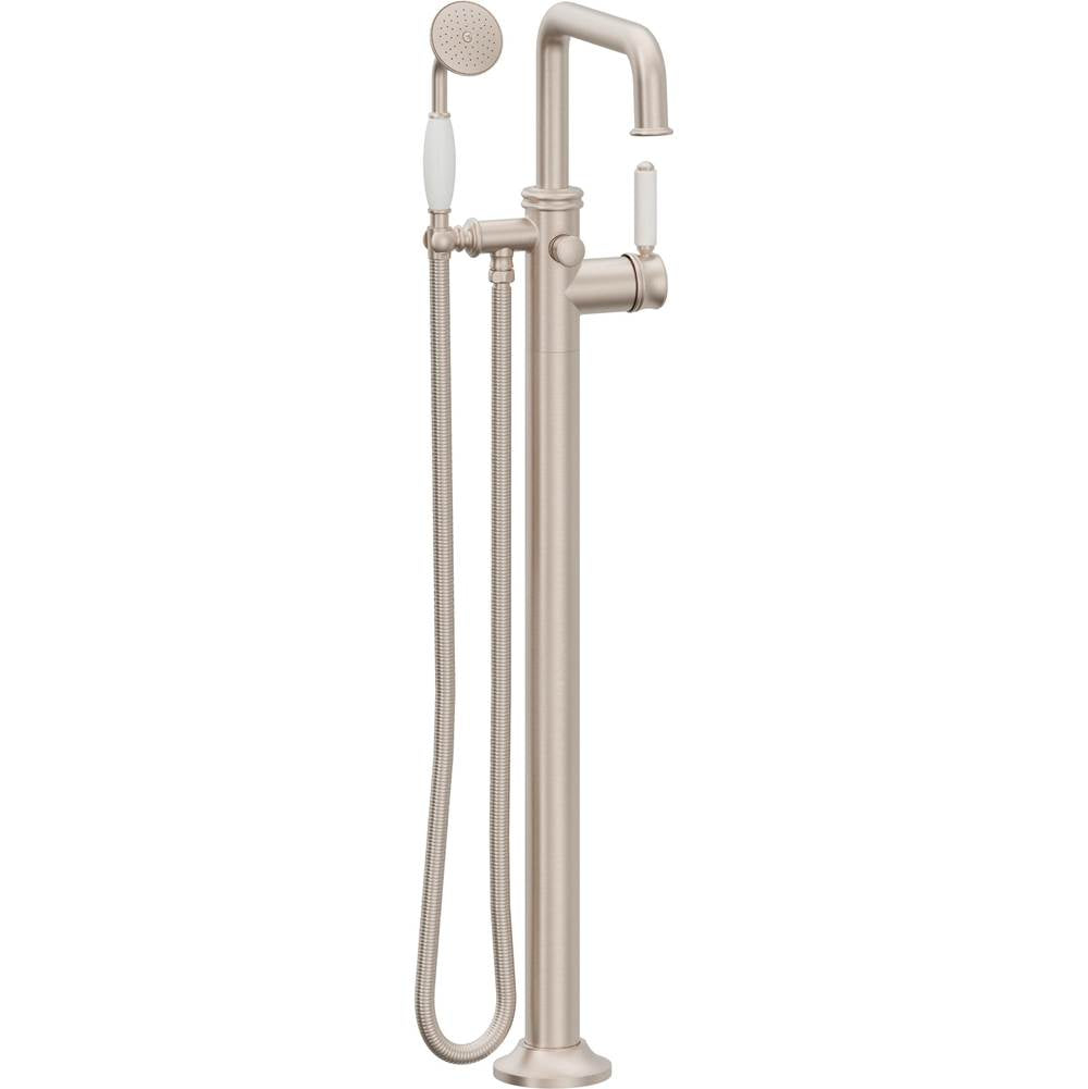 California Faucets Traditional Single Hole Floor Mount Tub Filler - Quad Spout