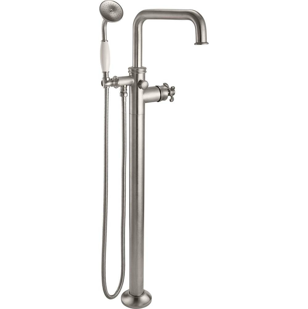 California Faucets Traditional Single Hole Floor Mount Tub Filler - Quad Spout