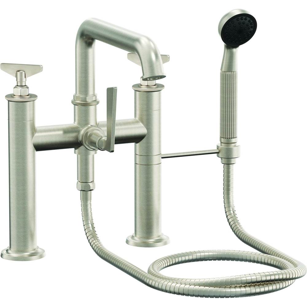 California Faucets Steampunk Bay Deck Mount Tub Filler Antique Brass Finish