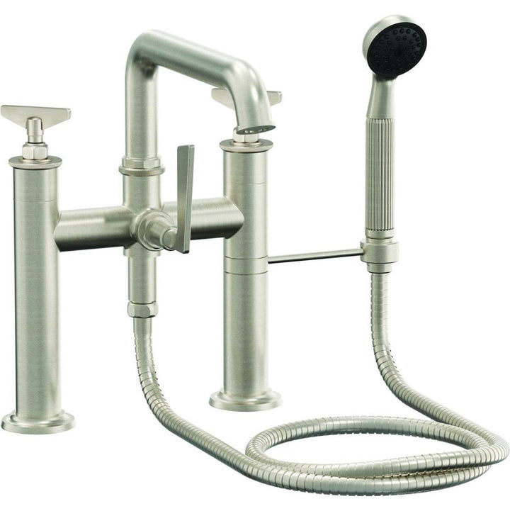 California Faucets Steampunk Bay Deck Mount Tub Filler Antique Brass Finish