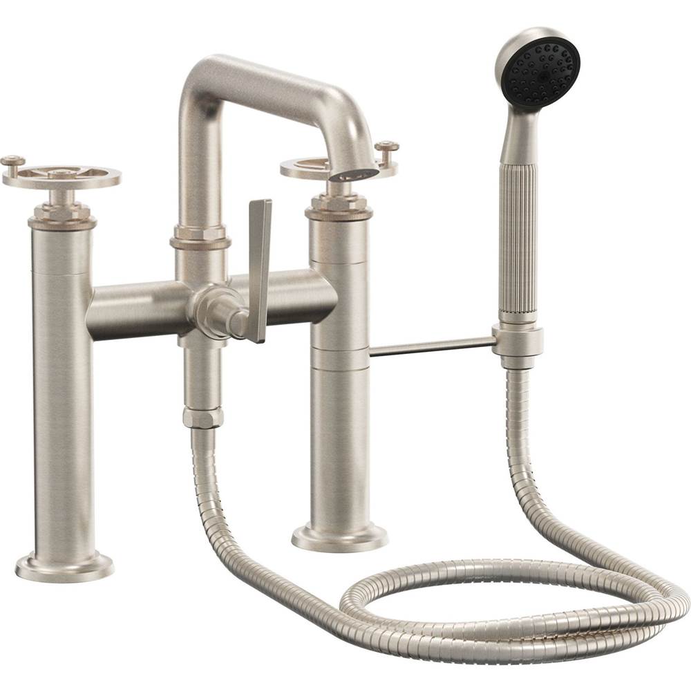 California Faucets Steampunk Bay Deck Mount Tub Filler Antique Brass Finish