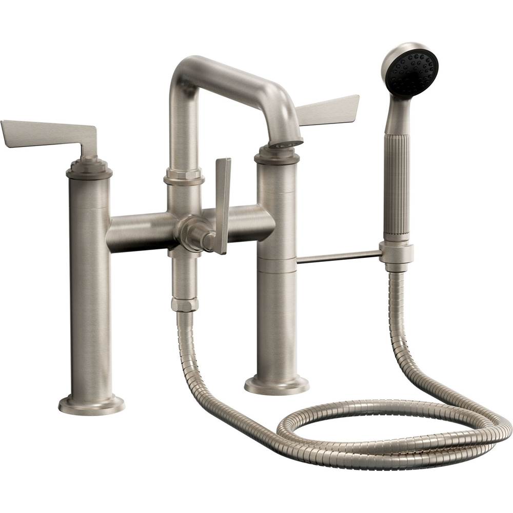 California Faucets Steampunk Bay Deck Mount Tub Filler Antique Brass Finish