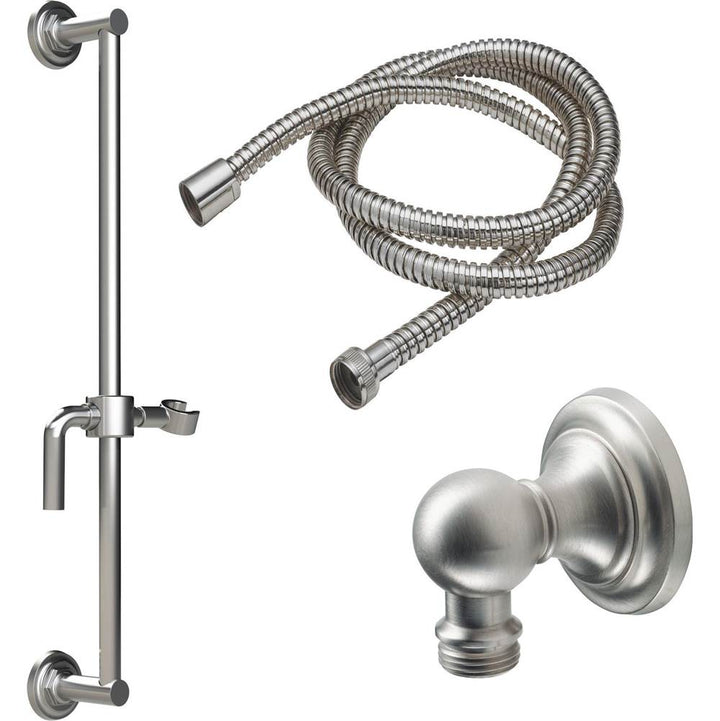 California Faucets Slide Bar Handshower Kit with Concave Base