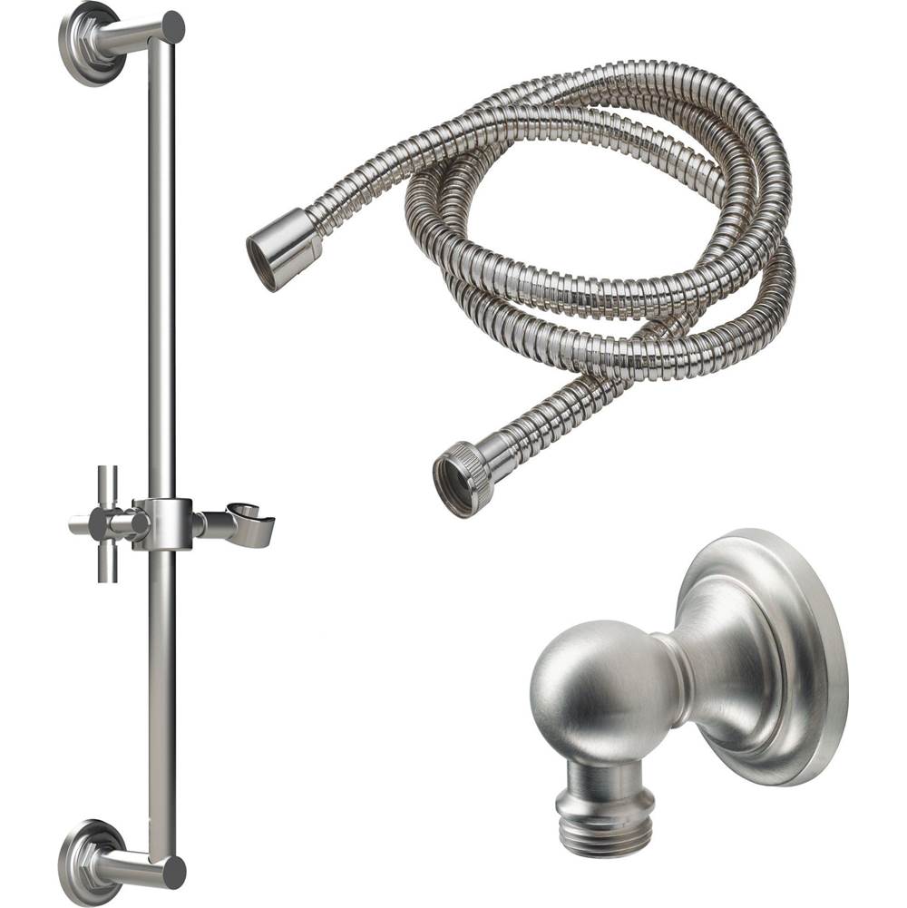 California Faucets Slide Bar Handshower Kit with Concave Base
