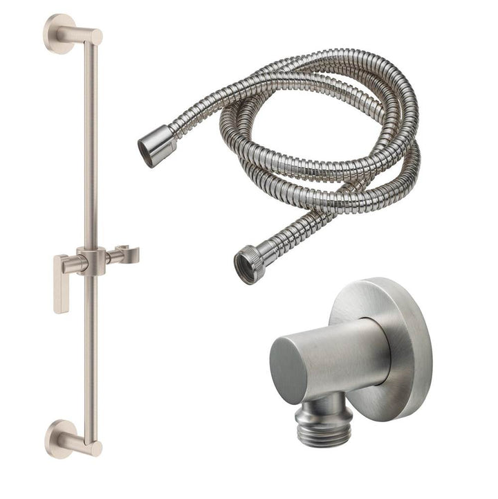 California Faucets Slide Bar Handshower Kit Round Base